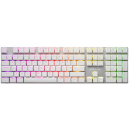 Tastatura Sharkoon PureWriter Kailh Blue, RGB LED, USB, White