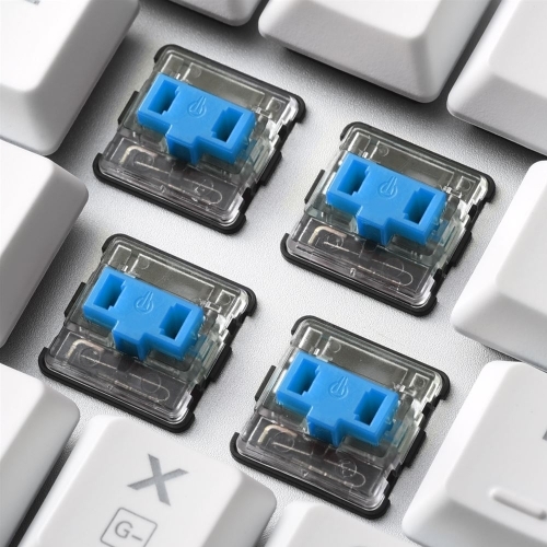 Tastatura Sharkoon PureWriter TKL Kailh Blue, RGB LED, USB, White