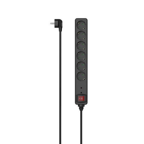 Prelungitor Hama R9223153, 6x Shucko, 1.4m, Black