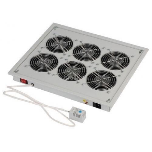 Panou ventilatie Triton pentru rack de podea 19, 6 ventilatoare 230V/60W cu termostat, flux axial, gri