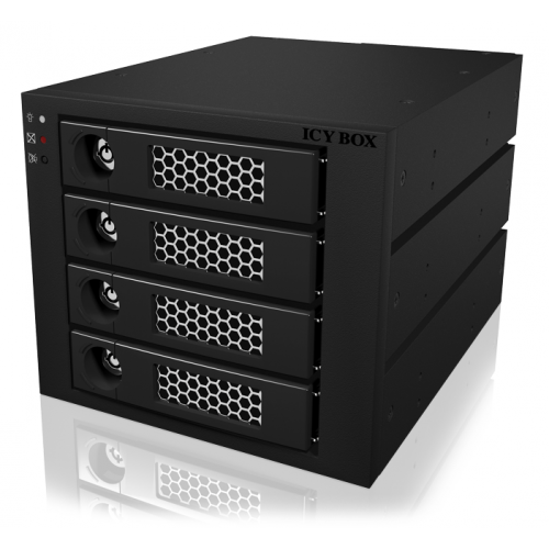 Rack HDD Raidsonic Icy Box, SATA, SAS/SATA3, 4x 3.5inch Dual Channel, Black