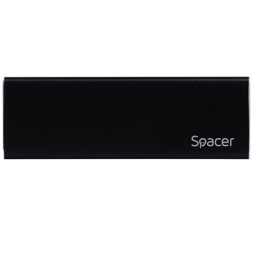 Rack HDD Spacer SPR-M2TYPEC-01, USB-C, 2.5inch, Black