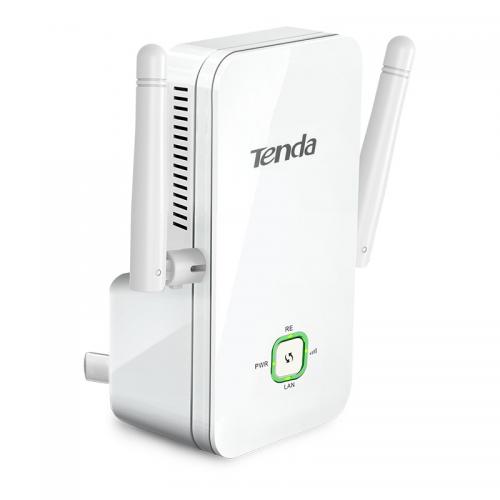 Tenda Wifi repeater 300Mbps, A301; 1 port Ethernet LAN Megabit; 2 antene 3 dBi omni-directionale; Standarde wireless: IEEE 802.11b/g/n; Frecvență: 2.4 GHz; Intrare: 100-240 V, 50/60 Hz, 0.3 A/ Ieșire: 9 V, 800 mA;