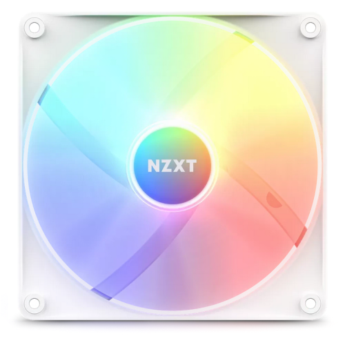Ventilator NZXT F Series F140 RGB Core, RGB LED, 140 mm, Matte White