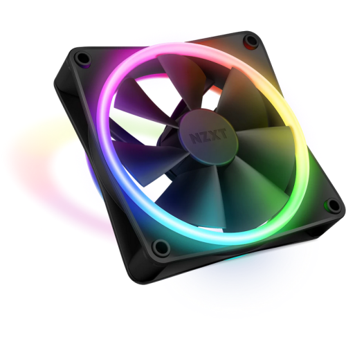Ventilator NZXT F Series F120 RGB DUO, RGB LED, 120 mm, Matte Black