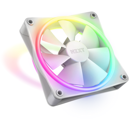 Ventilator NZXT F Series F120 RGB DUO, RGB LED, 120 mm, Matte White