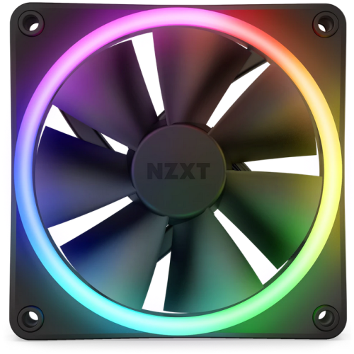 Kit Ventilator NZXT F Series F120 RGB DUO, RGB LED, 120 mm, Matte Black, 3 bucati