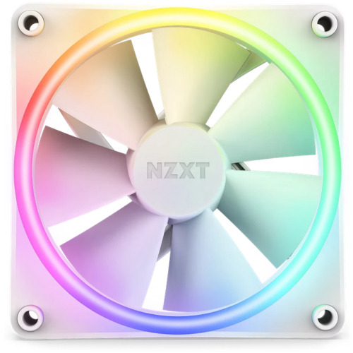Kit Ventilator NZXT F Series F360X RGB DUO, RGB LED, 120 mm, Matte White, 3 bucati