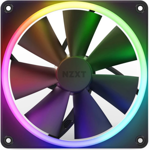 Kit Ventilator NZXT F Series F140 RGB DUO, RGB LED, 140 mm, Matte Black, 2 bucati