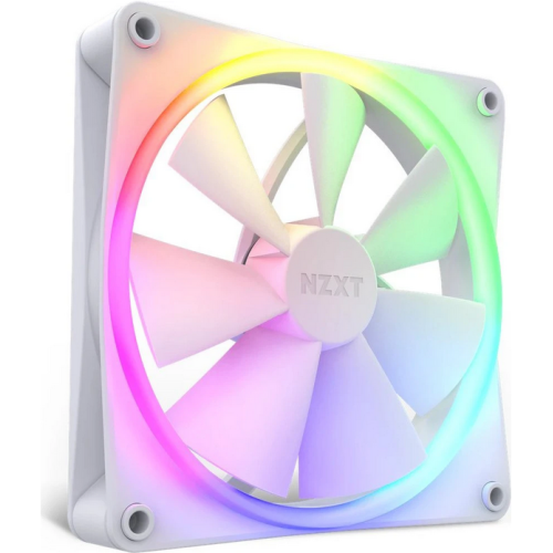Kit Ventilator NZXT F Series F140 RGB DUO, RGB LED, 140 mm, Matte White, 2 bucati