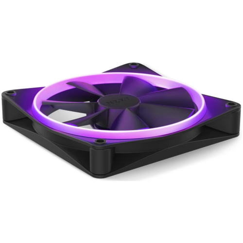 Ventilator NZXT F Series F140 RGB DUO, RGB LED, 140 mm, Matte Black