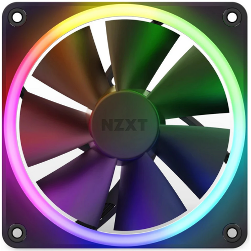 Ventilator NZXT F Series F120 RGB, RGB LED, 120 mm, Matte Black
