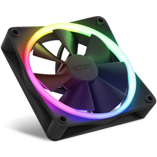 Kit Ventilator NZXT F Series F120 RGB, RGB LED, 120 mm, Matte Black, 3 bucati