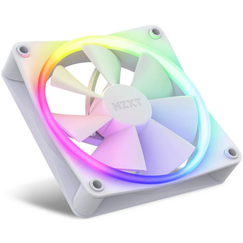 Kit Ventilator NZXT F Series F120 RGB, RGB LED, 120 mm, Matte White, 3 bucati