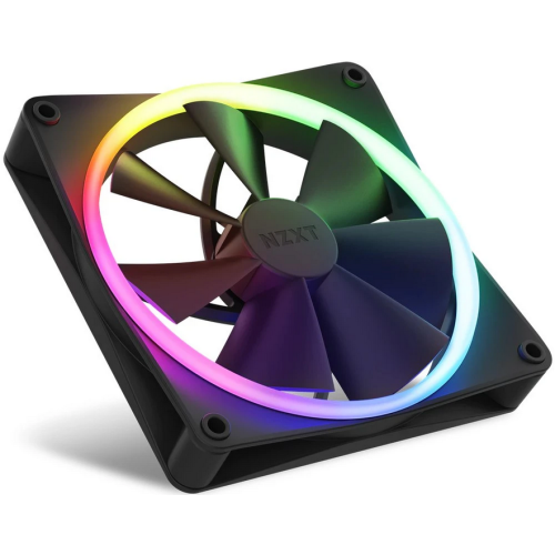 Kit Ventilator NZXT F Series F140 RGB, RGB LED, 140 mm, Matte Black, 2 bucati