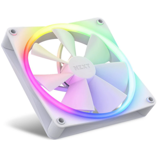 Kit Ventilator NZXT F Series F140 RGB, RGB LED, 140 mm, Matte White, 2 bucati