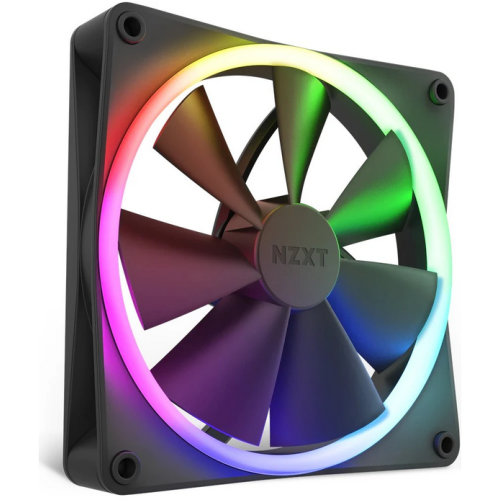 Ventilator NZXT F Series F140 RGB, RGB LED, 140 mm, Matte Black