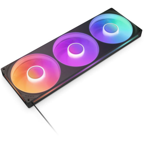 Kit Ventilator NZXT F Series F420 RGB Core, RGB LED, 140 mm, Black, 3 bucati