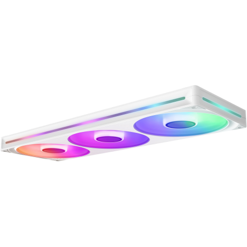 Kit Ventilator NZXT F Series F420 RGB Core, RGB LED, 140 mm, White, 3 bucati