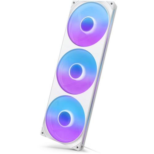 Kit Ventilator NZXT F Series F420 RGB Core, RGB LED, 140 mm, White, 3 bucati