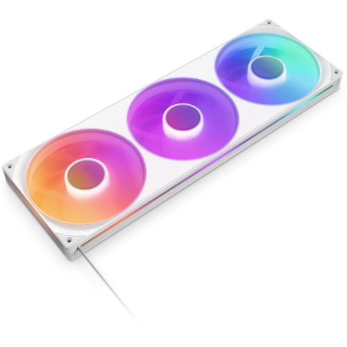 Kit Ventilator NZXT F Series F420 RGB Core, RGB LED, 140 mm, White, 3 bucati