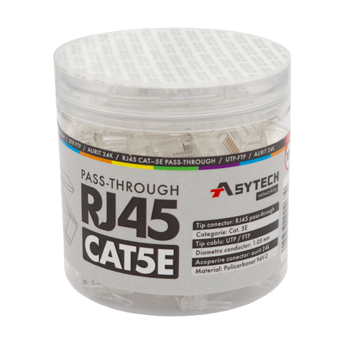 Mufa ASYTECH RJ45-CAT5-EZ-JAR , RJ45, F/UTP, Cat.5e, 100buc