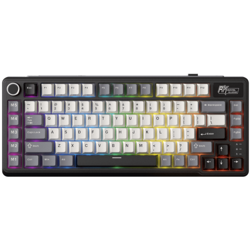 Tastatura Royal Kludge RK-L75, Beige switch, RGB LED, USB/ USB Wireless/Bluetooth, Knight Black