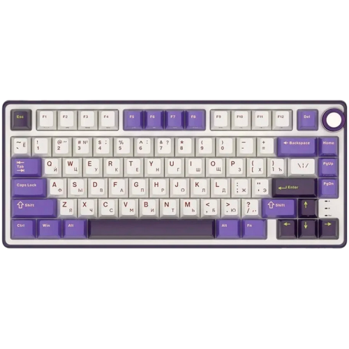 Tastatura Royal Kludge R75, Silver Switch, RGB LED, USB/USB Wireless/Bluetooth, Blackberry Mousse