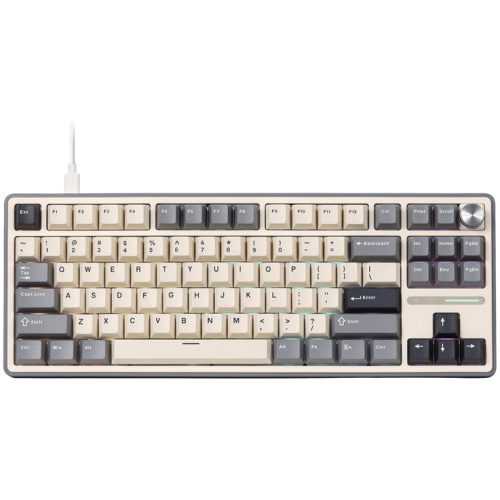 Tastatura Royal Kludge S85, Creamy Switch, RGB LED, USB-C, Half Grey