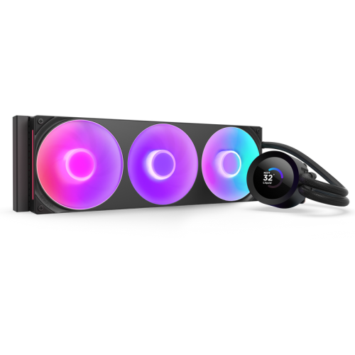 Cooler procesor NZXT Kraken Plus 360, ARGB LED, 3 x 120 mm, Black