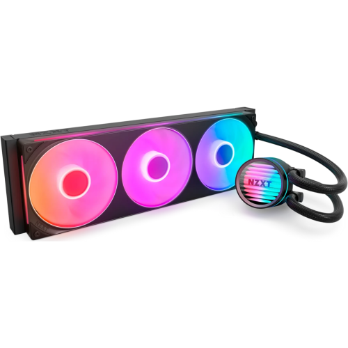 Cooler procesor NZXT Kraken Plus 360, ARGB LED, 3 x 120 mm, Black