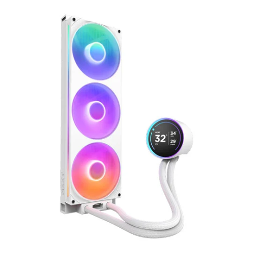 Cooler procesor NZXT Kraken Elite 420, RGB LED, 3 x 140 mm, White