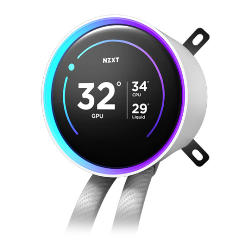 Cooler procesor NZXT Kraken Elite 420, RGB LED, 3 x 140 mm, White