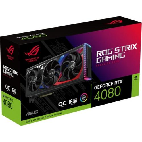 Placa video ASUS nVidia GeForce RTX 4080 ROG STRIX GAMING OC 16GB, GDDR6X, 256bit