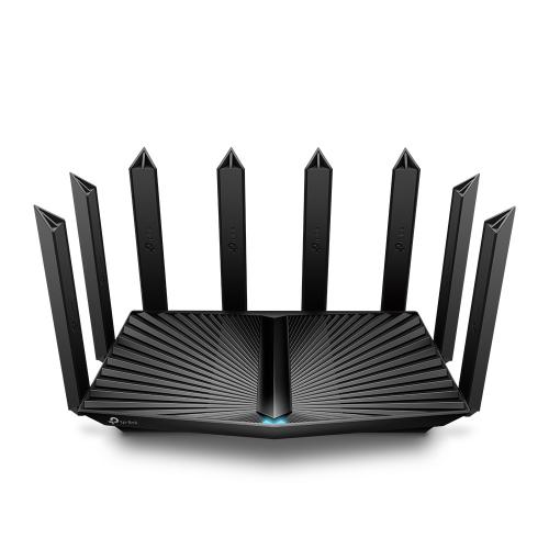 TP-LINK WIFI 6 Router Gigabit, ARCHER AX90, Tri-Band, Standarde: IEEE 802.11ax/ac/n/a 5 GHz, IEEE 802.11ax/n/b/g 2.4 GHz, viteza wifi: AX6600, 5 GHz-1: 4804 Mbps (802.11ax, HE160), 5 GHz-2: 1201 Mbps (802.11ax), 2.4 GHz: 574 Mbps (802.11ax), 8 × Antene Fi