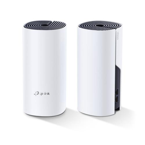 TP-Link AC1200+AV1000 Sistem Mesh Wi-Fi, DECO P9(2-PACK);  Caracteristici wireless: Standarde Wireless: IEEE 802.11 ac/n/a 5 GHz, IEEE 802.11 b/g/n 2.4 GHz; Frecvență: 2.4GHz and 5GHz; Rată de Semnal: 867Mbps at 5GHz, 300Mbps at 2.4GHz; Caracteristici Har