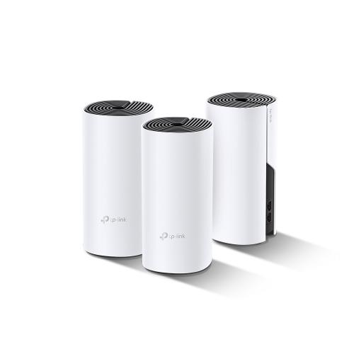 TP-Link AC1200+AV1000 Sistem Mesh Wi-Fi, DECO P9(3-PACK);  Caracteristici wireless: Standarde Wireless: IEEE 802.11 ac/n/a 5 GHz, IEEE 802.11 b/g/n 2.4 GHz; Frecvență: 2.4GHz and 5GHz; Rată de Semnal: 867Mbps at 5GHz, 300Mbps at 2.4GHz; Caracteristici Har