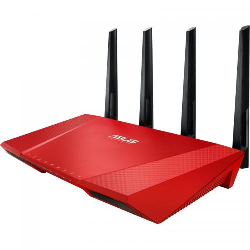 Router Wireless Asus RT-AC87U, 4x LAN, Red