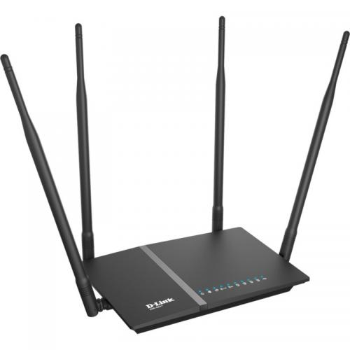 D-Link, Router Wireless AC1200 Dual-band, 300 Mbps 2.4 GHz, 867 Mbps 5 GHz, 1X Gigabit WAN ,  4 Gigabit LAN, USB 2.0.