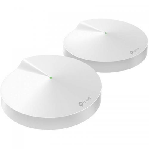 TP-Link AC1300 Whole Home Mesh Wi-Fi System, Deco M5 (2-Pack); Quad-core CPU; 2 LAN/WAN Gigabit Ethernet Ports; Flash: 32 MB; SDRAM: 256 MB; 4* internal antennas per Deco unit; Wireless Standards: IEEE 802.11 ac/n/a 5 GHz, IEEE 802.11 b/g/n 2.4 GHz; Frequ