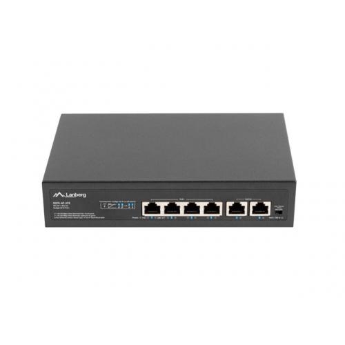 Switch Lanberg RSFE-4P-2FE-60, 4x porturi, PoE