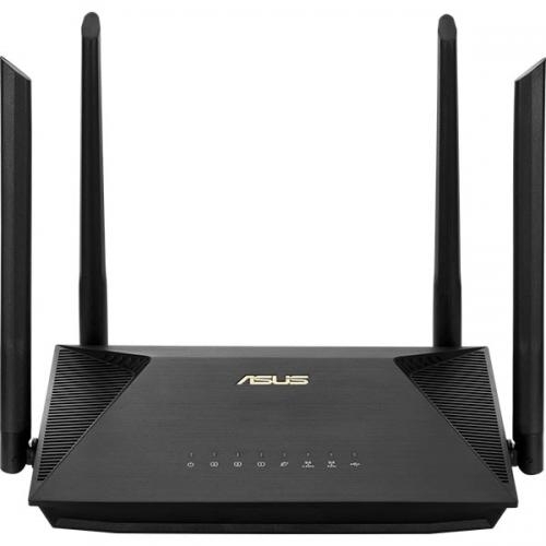 Router Wireless Asus RT-AX1800U; Standarde rețea: IEEE 802.11a, IEEE 802.11b, IEEE 802.11g, IEEE 802.11n, IEEE 802.11ac, IEEE 802.11ax, IPv4, IPv6, 4 antene externe,Dual-Core processor, Memorie: 128 MB Flash, 256 MB RAM, Frecvente: 2.4 GHz 2x2 / 5 GHz 2x2