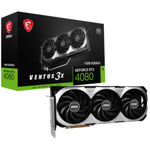 Placa video MSI nVidia GeForce RTX 4080 VENTUS 3X OC 16GB, GDDR6X, 256bit