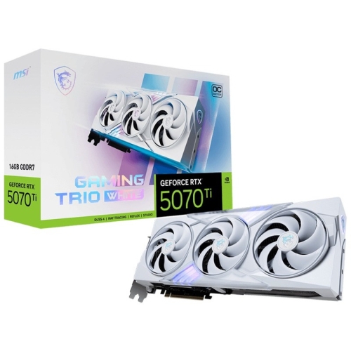 Placa video MSI nVidia GeForce RTX 5070 Ti GAMING TRIO OC WHITE 16GB, GDDR7, 256 bit