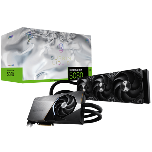 Placa video MSI nVidia GeForce RTX 5080 SUPRIM LIQUID SOC 16 GB, GDDR7, 256 bit