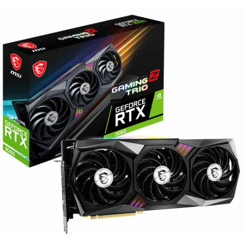 Placa video MSI GeForce RTX 3060 GAMING Z TRIO LHR 12GB GDDR6 192-bit