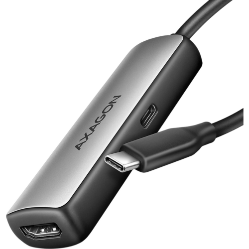 Adaptor video Hama RVC-HI8KPD, HDMI + USB-C female - USB-C male, Black