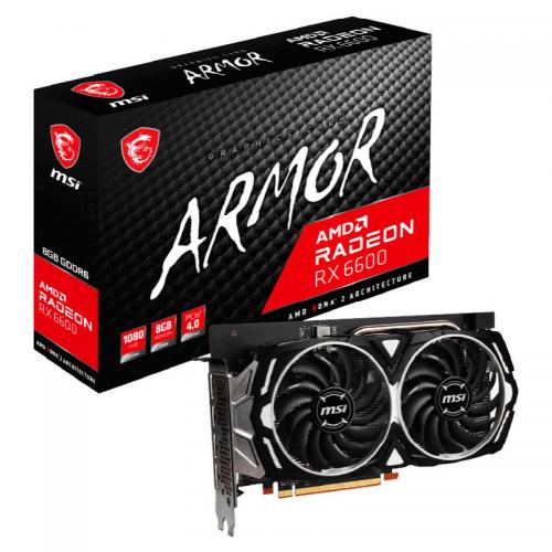 Placa video MSI AMD Radeon RX 6600 ARMOR 8GB, GDDR6, 128bit