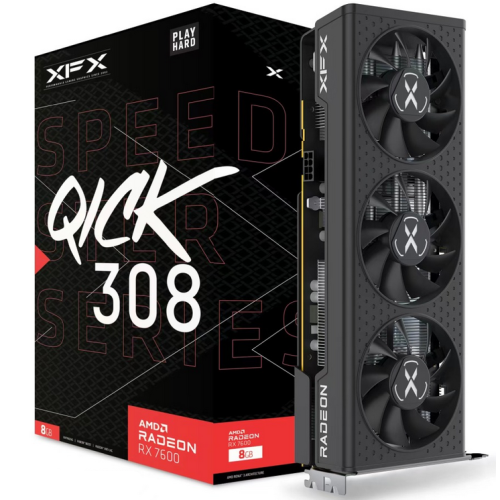 Placa video XFX AMD Radeon RX 7600 Speedster QICK 308 Black Edition 8GB, GDDR6, 128 bit