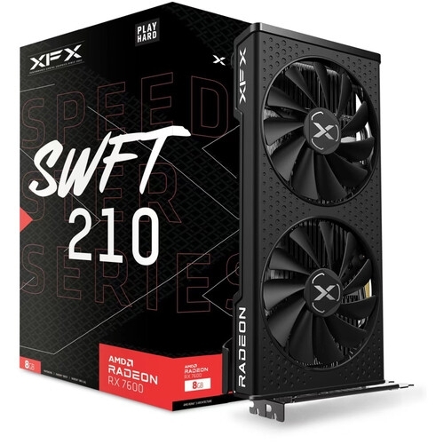 Placa video XFX AMD Radeon RX 7600 SPEEDSTER SWFT 210 CORE EDITION 8GB, GDDR6, 128bit